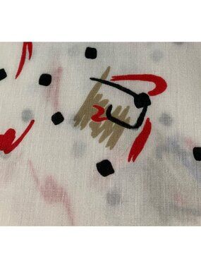 Abstract Pattern Cotton Fabric 1/2 yard x 44" Red Black Accents Quilting
